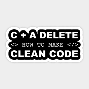 Clean Code Programing Sticker